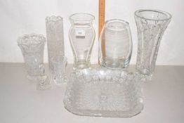 Quantity of assorted glass vases