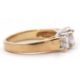 A 9ct CZ ring, the three round CZ's with tapering shoulders and plain band stamped 375 with - Image 3 of 8