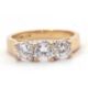 A 9ct CZ ring, the three round CZ's with tapering shoulders and plain band stamped 375 with - Image 6 of 8