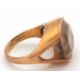 A 9ct smokey quartz ring, the oval smokey quartz in a horizontal tension settting, with split - Image 2 of 8