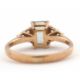 A 9ct aquamarine ring, set with an emerald cut aquamarine and three small round aquamarines to - Image 8 of 8