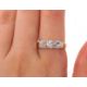A 9ct CZ ring, the three round CZ's with tapering shoulders and plain band stamped 375 with - Image 7 of 8