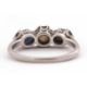 A three stone sapphire and diamond ring, the central old mine cut diamond, estimated approx. 0. - Image 8 of 9
