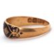 A late Victorian 18ct gold, pearl and diamond ring, the upper set with black enamel and a central - Image 6 of 6