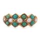 A late Victorian 15ct turquoise and pearl ring, set with round turquoise cabochons and split pearls, - Image 1 of 6