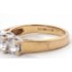 A 9ct CZ ring, the three round CZ's with tapering shoulders and plain band stamped 375 with - Image 8 of 8