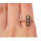 A sapphire and diamond ring, the oval frame with two collet mounted old mine cut diamonds and a - Image 7 of 7