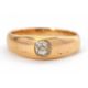 A single stone diamond ring, the old mine cut diamond, estimated approx. 0.35cts, with tapered - Image 6 of 7