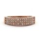 A diamond ring, set with three rows of small round brilliant cut diamonds, total estimated approx. - Image 1 of 6