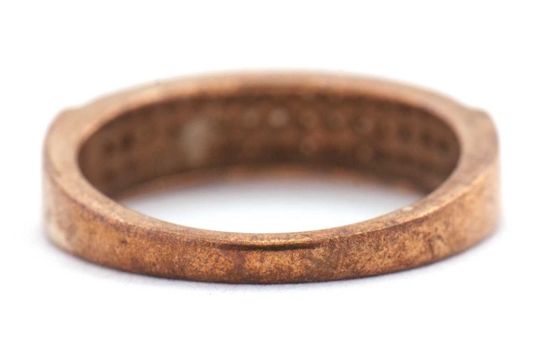 A diamond ring, set with three rows of small round brilliant cut diamonds, total estimated approx. - Image 3 of 6