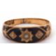 A late Victorian 18ct gold, pearl and diamond ring, the upper set with black enamel and a central - Image 5 of 6