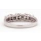 A 14K diamond ring, alternatively set with two baguette and two round brilliant cut diamonds, - Image 4 of 7