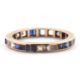 A blue and white stone eternity ring, the full hoop ring with channel set with blue and white - Image 3 of 3
