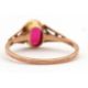 A synthetic ruby ring, the oval synthetic ruby with tapered shoulders and plain band stamped 9ct, - Image 8 of 8