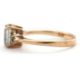 A 9ct aquamarine ring, set with an emerald cut aquamarine and three small round aquamarines to - Image 3 of 8