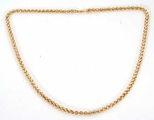 A 9ct rope necklace, with one stamped 375 with lobster clasp stamped 375 with London import mark