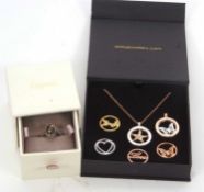 A Clogau ring and other jewellery: to include a silver and rose gold ring by Clogau from the Heart