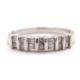 A 14K diamond ring, alternatively set with two baguette and two round brilliant cut diamonds, - Image 2 of 7