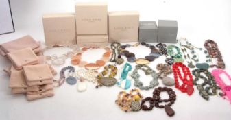 A large quantity of Lola Rose beaded jewellery, most cased or boxed, some with certificates, (19)