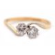 A 'toi et moi' diamond ring, the two Old European cut diamonds, total estimated approx. 0.63cts, - Image 1 of 9