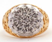 A diamond ring, set with a round brilliant cut diamonds, 13mm diameter, all set in white gold with