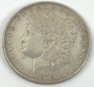 1 Morgan Silber Dollar von 1878. Erhaltung: SS