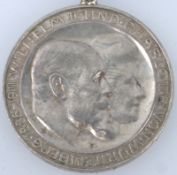 3 Mark Württemberg 1911, gehenkelt, mit Silberkette (geprüft)