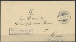 Frei H. Avers No 26. Herzogl. Kreis-Direktion Wolfbütteln mit Verschlußsiegel, gelaufen 1907