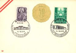 Sonderbeleg Österreich "50. Jahre Wiener Messe"