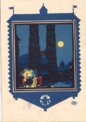 seltene Postkarte Pressefest Altmünchen im Deutschen Theater Februar 1922, gelaufen.