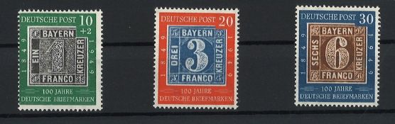 BRD 1949, MiNr. 113-115 postfrisch.