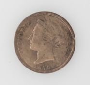 Zypern 1879, 1 Piastre - Münze "Victoria".