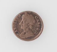 Großbritannien 1674, Farthing Karl II.. Kupfer.