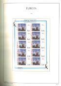 Sammlung Europa CEPT 1995-1999 Postfrisch. Nur komplette Ausgaben. Leuchtturm Falzlos Vordruckalbum.