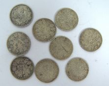 Lot 1/2 Mark Silbermünzen aus Auflösung, Kaiserreich
