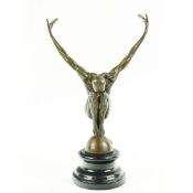 CONTEMPORARY BRONZE DIVER SCULPTURE.