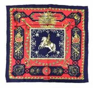 HERMÈS 'LUDOVICUS MAGNUS' SILK SQUARE.