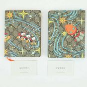 GUCCI X DISNEY SUPREME MONOGRAM DONALD DUCK SMALL NOTEBOOKS SET OF 2.