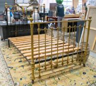 BRASS DOUBLE BEDFRAME.