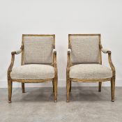 PAIR OF 19TH CENTURY FRENCH FAUTEUILS (2).