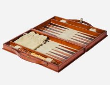 TRAVELLING BACKGAMMON SET.