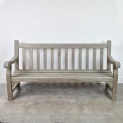 LISTER TEAK GARDEN BENCH.