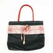 PRADA KIMONO FLORAL APPLIQUE EVENING BAG.