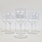 A BACCARAT 'CAPRI' SET OF EIGHT RED WINE GLASSES.
