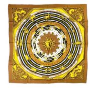 HERMÈS 'DIES ET HORE ASTROLOGIE' SILK SCARF.