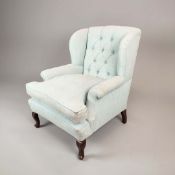 GEORGIAN STYLE WING ARMCHAIR.