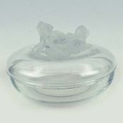 LALIQUE GLASS. OPHELIE BOWL AND COVER.