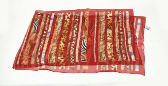 SALVATORE FERRAGAMO 'LEOPARD JUNGLE' SILK SCARF.