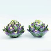 LADY ANNE GORDON (1924-2007). A PAIR OF CERAMIC ARTICHOKES. (d)