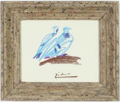 AFTER PABLO PICASSO. TWO BIRDS. (d)